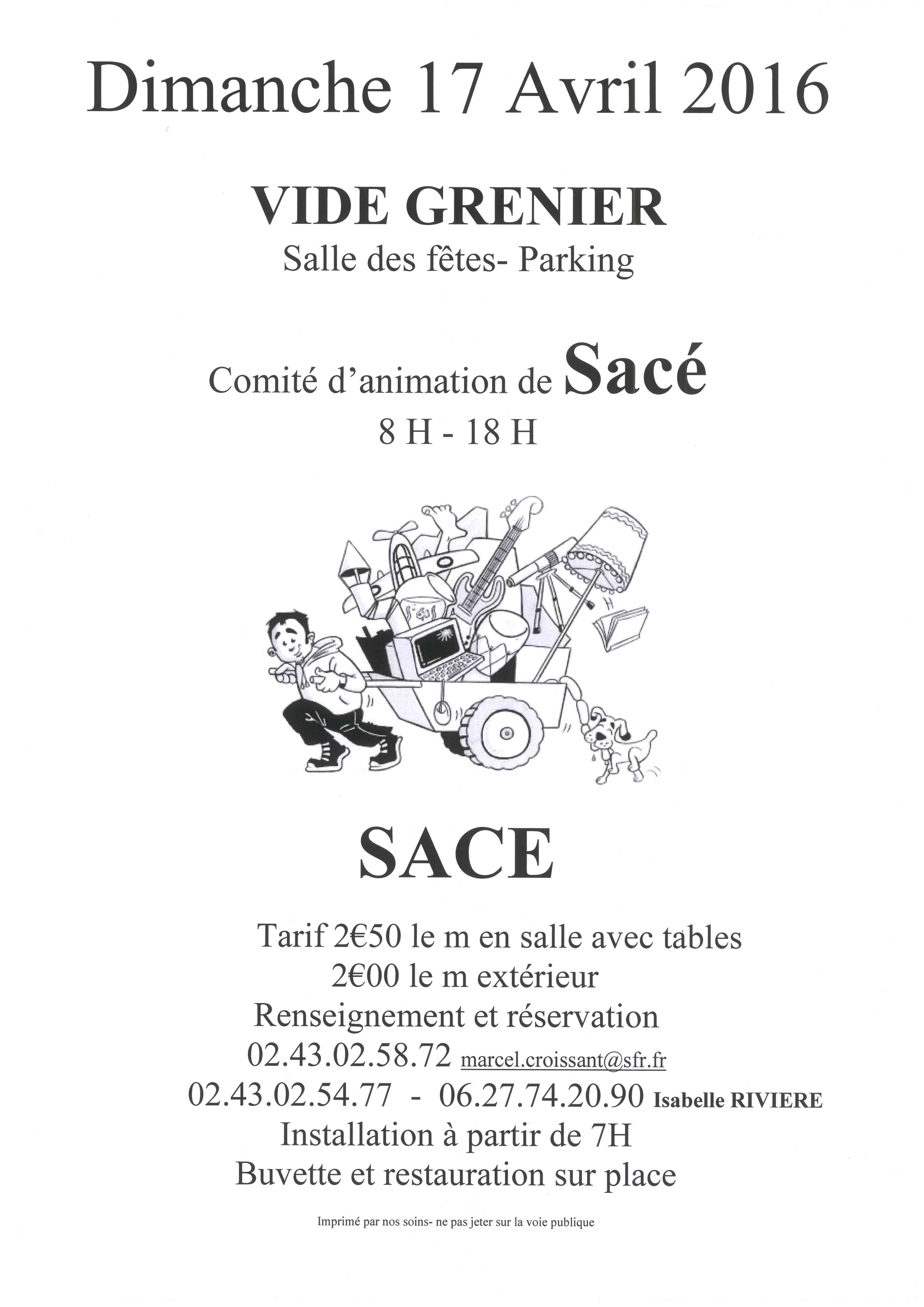 SACE Vide grenier 17.04.2016